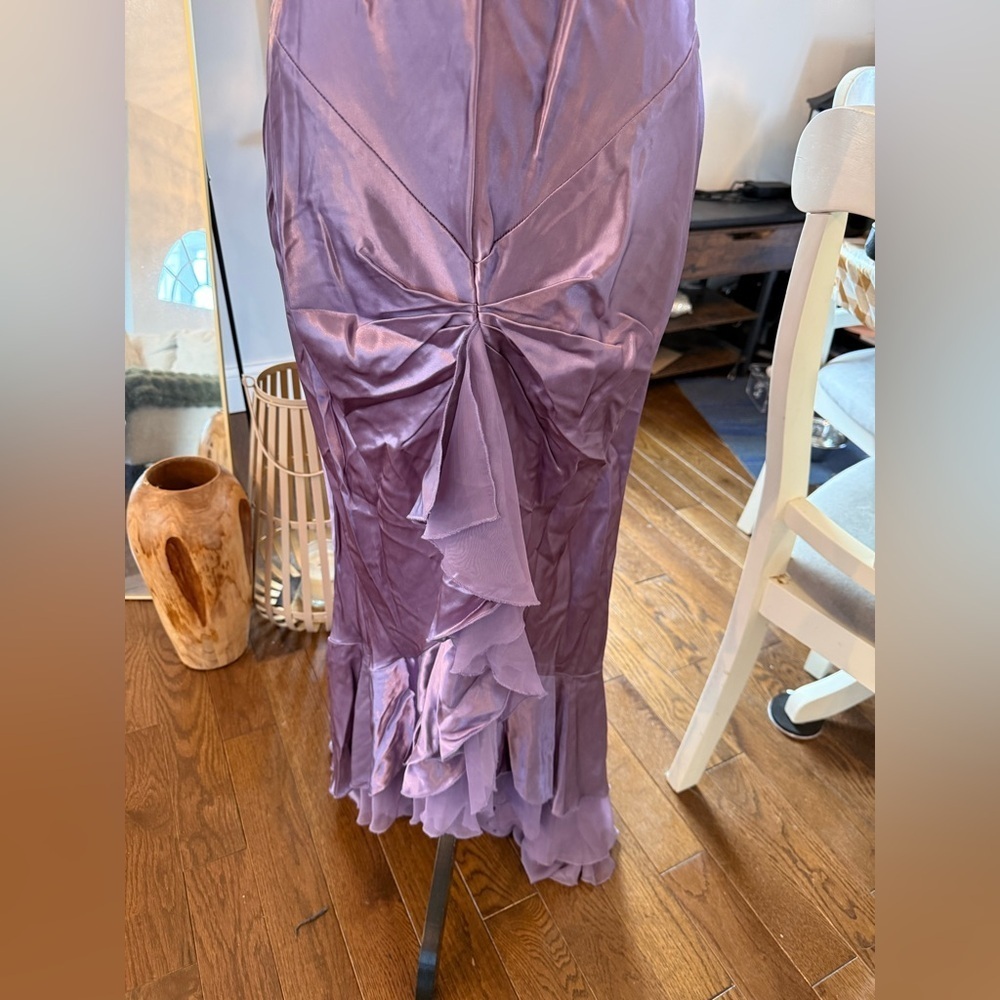 Urban Girl Nites Lavender Satin Dress size 11/12 Cocktail Prom - Picture 2 of 15